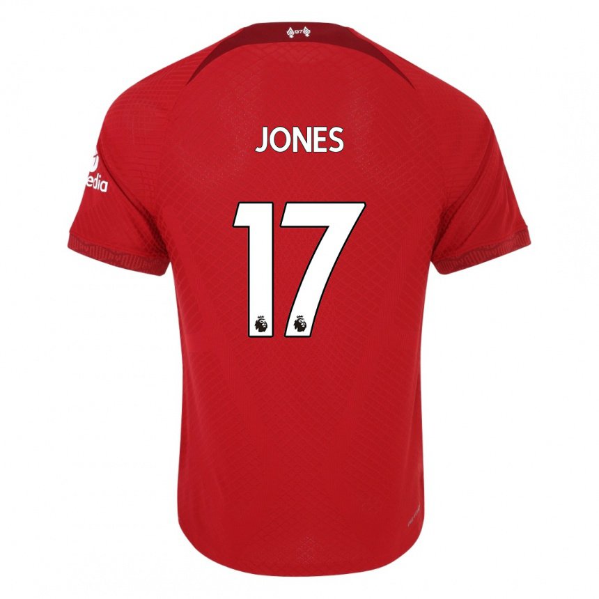 Enfant Maillot Curtis Jones #17 Rouge Foncé Tenues Domicile 2022/23 T-shirt Belgique