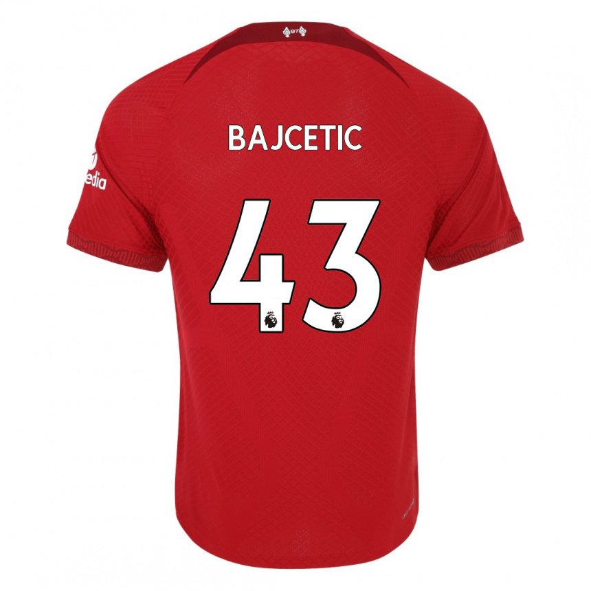 Kinder Stefan Bajcetic #43 Dunkelrot Heimtrikot Trikot 2022/23 T-shirt Belgien