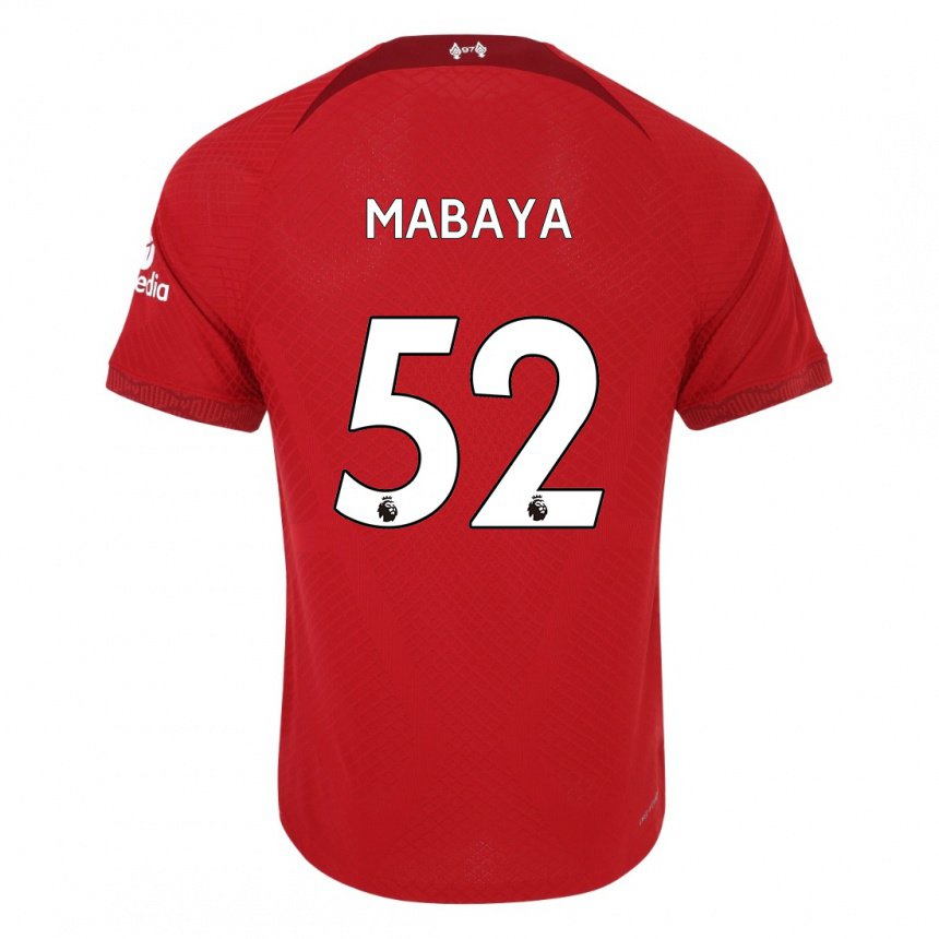 Enfant Maillot Isaac Mabaya #52 Rouge Foncé Tenues Domicile 2022/23 T-shirt Belgique