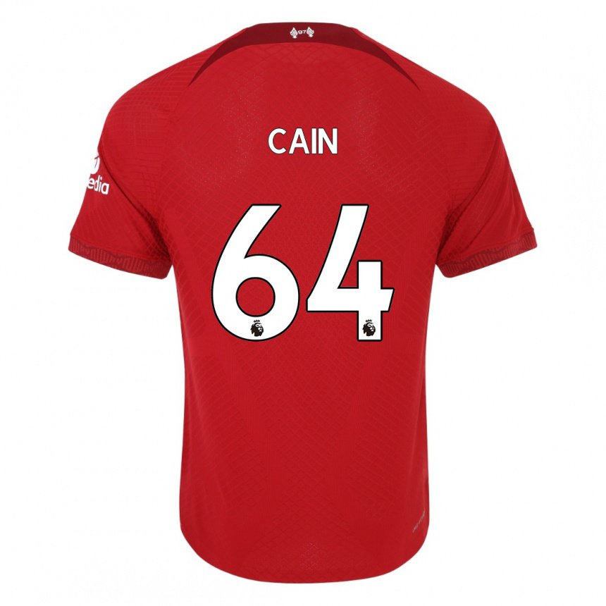 Enfant Maillot Jake Cain #64 Rouge Foncé Tenues Domicile 2022/23 T-shirt Belgique
