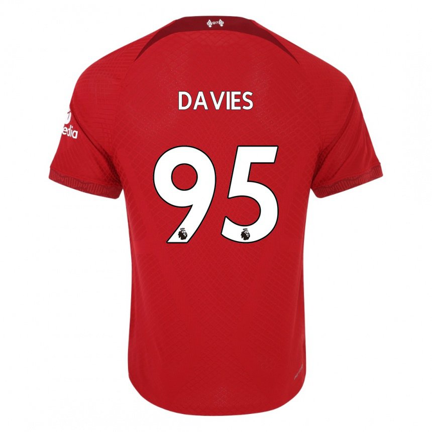 Kinder Harvey Davies #95 Dunkelrot Heimtrikot Trikot 2022/23 T-shirt Belgien