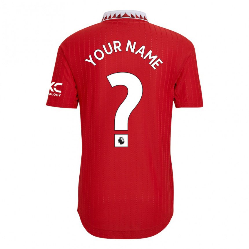 Enfant Maillot Votre Nom #0 Rouge Tenues Domicile 2022/23 T-shirt Belgique