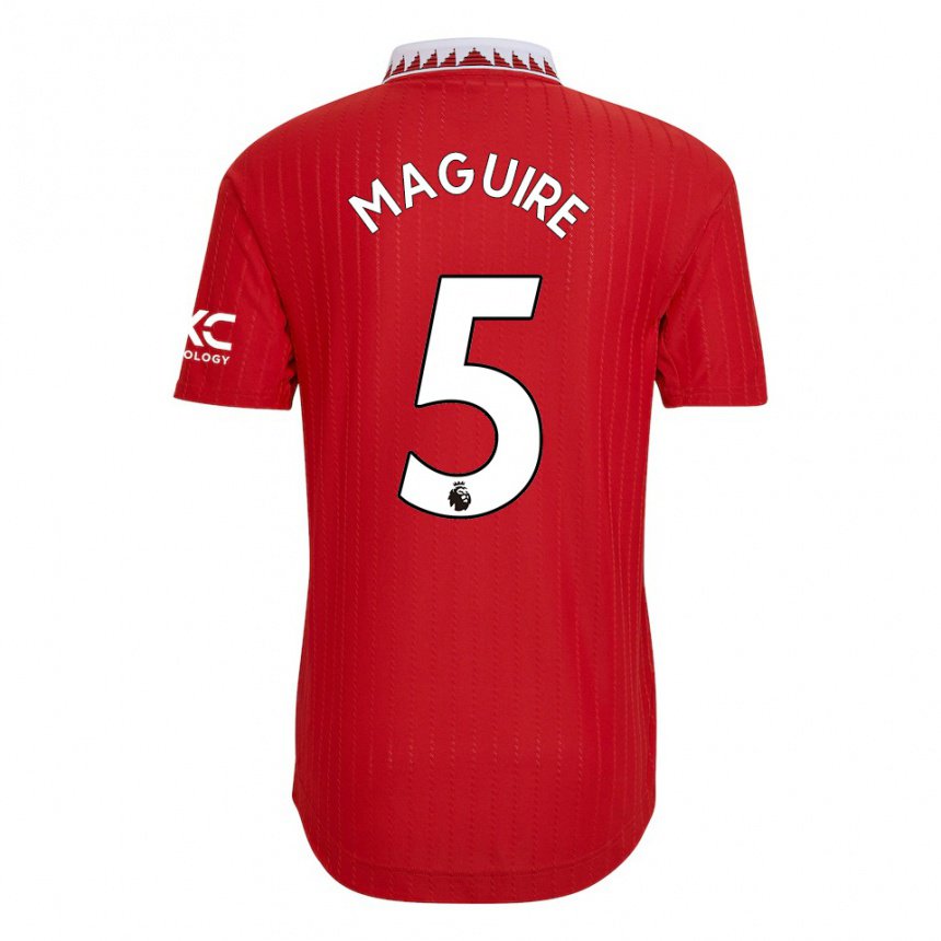 Enfant Maillot Harry Maguire #5 Rouge Tenues Domicile 2022/23 T-shirt Belgique