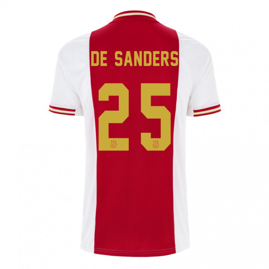 Kinder Kay-lee De Sanders #25 Dunkelrot Weiß Heimtrikot Trikot 2022/23 T-shirt Belgien