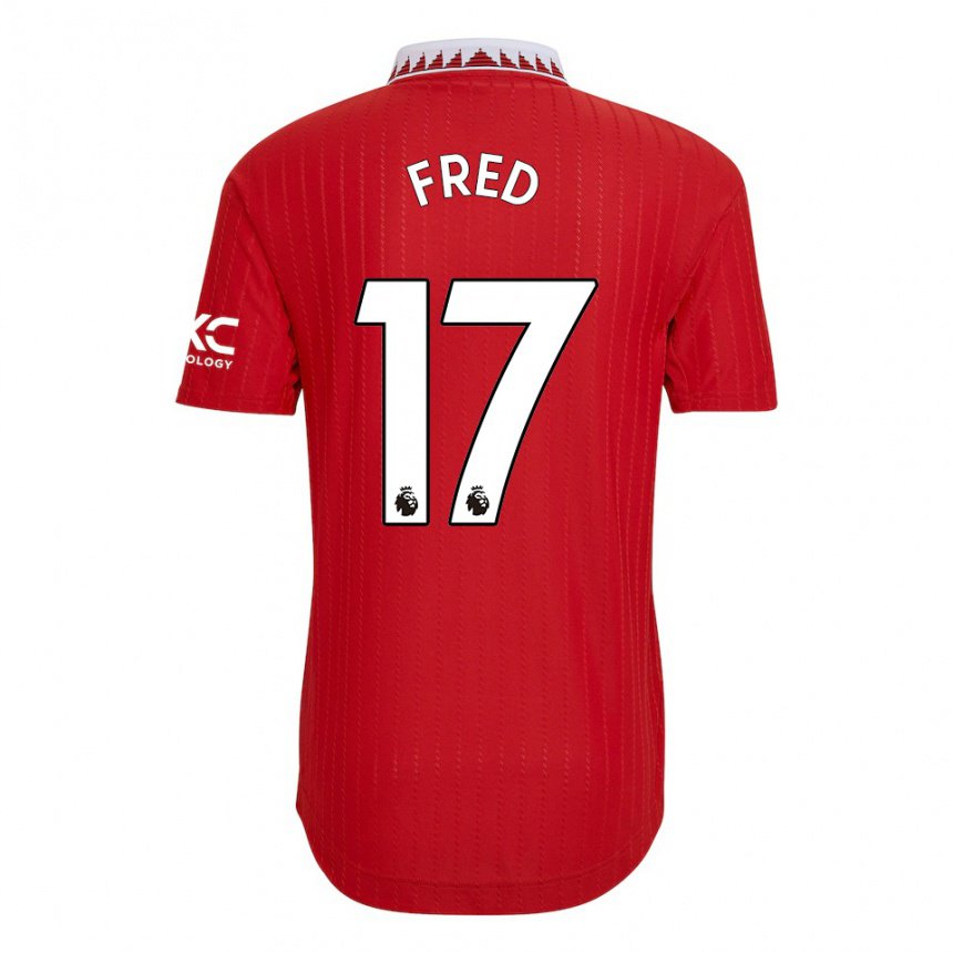 Enfant Maillot Fred #17 Rouge Tenues Domicile 2022/23 T-shirt Belgique