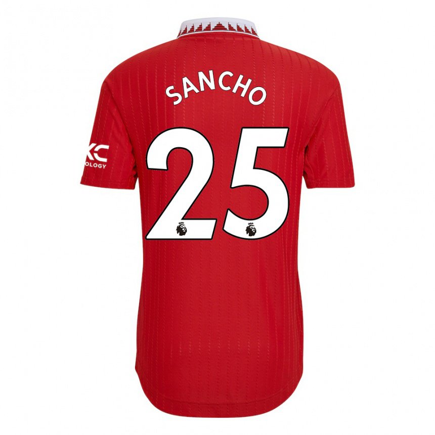 Enfant Maillot Jadon Sancho #25 Rouge Tenues Domicile 2022/23 T-shirt Belgique