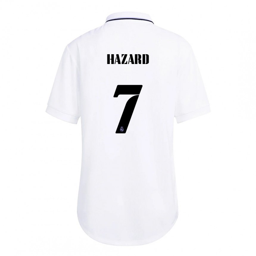 Enfant Maillot Eden Hazard #7 Blanc Violet Tenues Domicile 2022/23 T-shirt Belgique