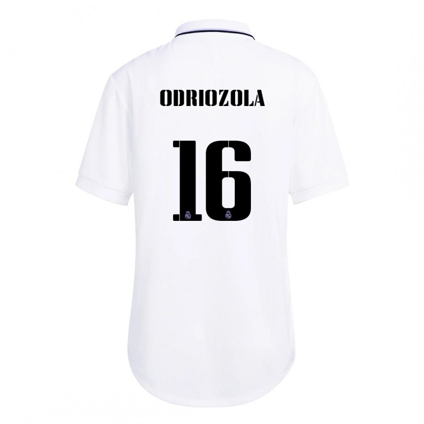 Kinder Alvaro Odriozola #16 Weiß Lila Heimtrikot Trikot 2022/23 T-shirt Belgien