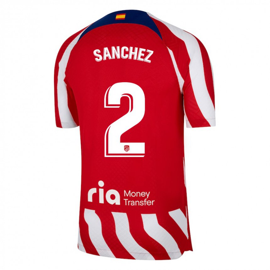 Enfant Maillot Ricard Sanchez #2 Rouge Blanc Bleu Tenues Domicile 2022/23 T-shirt Belgique