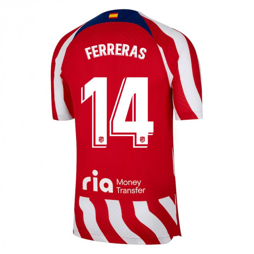 Kinder Adrian Ferreras #14 Rot Weiß Blau Heimtrikot Trikot 2022/23 T-shirt Belgien
