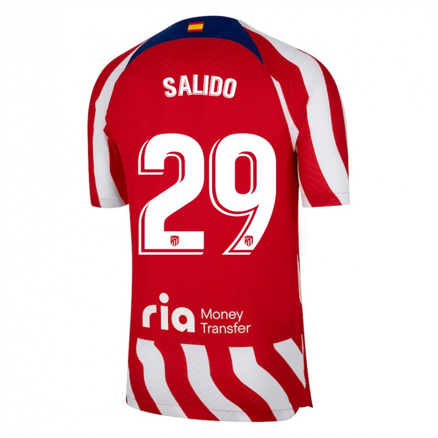 Kinder Alberto Salido #29 Rot Weiß Blau Heimtrikot Trikot 2022/23 T-shirt Belgien
