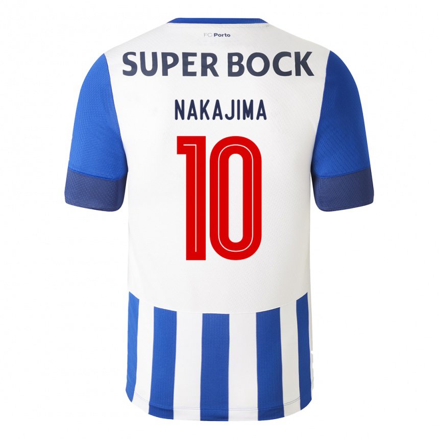 Kinder Shoya Nakajima #10 Königsblau Heimtrikot Trikot 2022/23 T-shirt Belgien