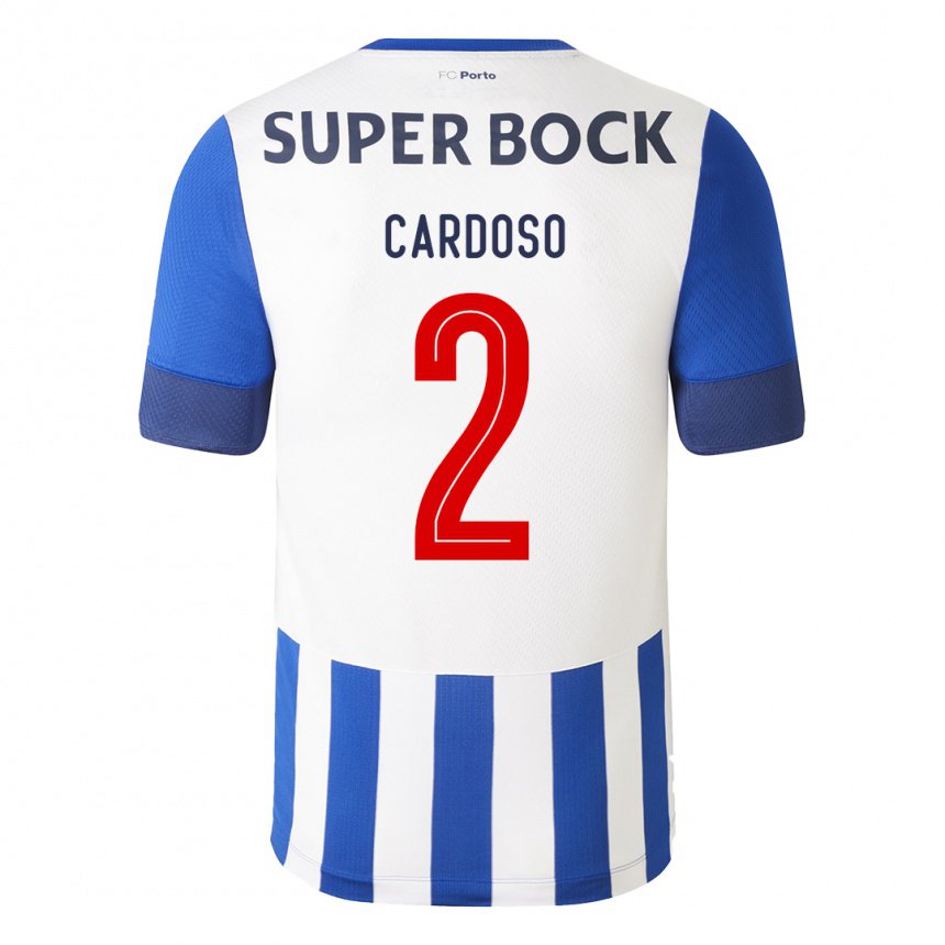 Enfant Maillot Fabio Cardoso #2 Bleu Royal Tenues Domicile 2022/23 T-shirt Belgique