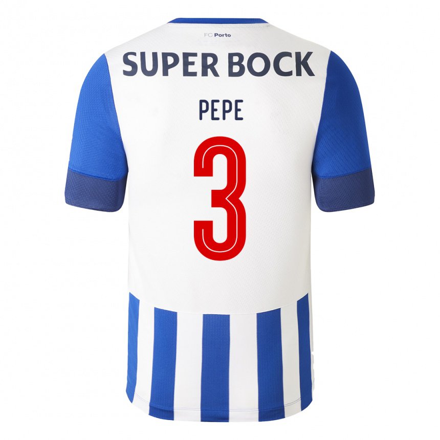 Enfant Maillot Pepe #3 Bleu Royal Tenues Domicile 2022/23 T-shirt Belgique