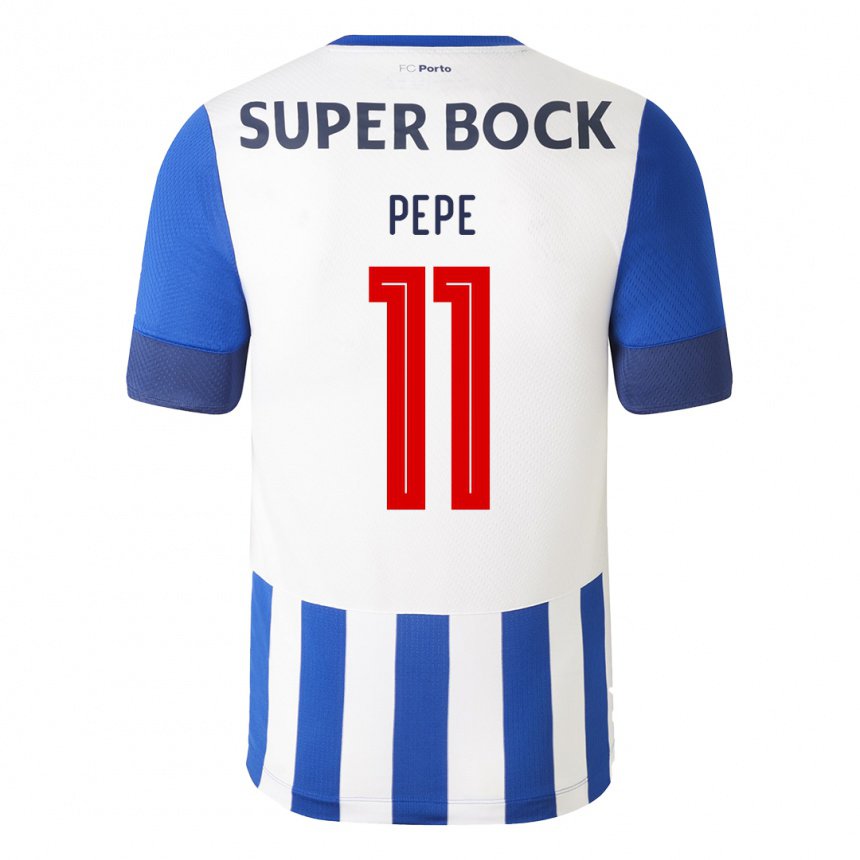 Enfant Maillot Pepe #11 Bleu Royal Tenues Domicile 2022/23 T-shirt Belgique