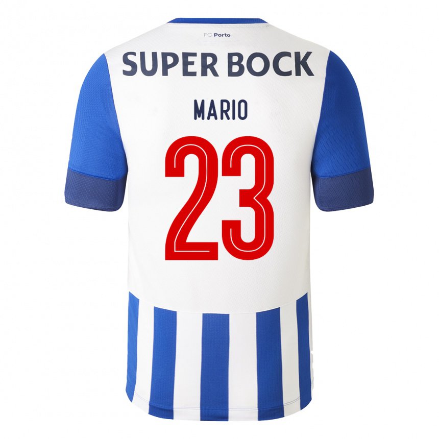 Enfant Maillot Joao Mario #23 Bleu Royal Tenues Domicile 2022/23 T-shirt Belgique