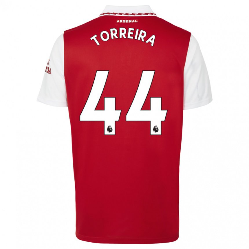 Kinder Lucas Torreira #44 Rot Weiß Heimtrikot Trikot 2022/23 T-shirt Belgien