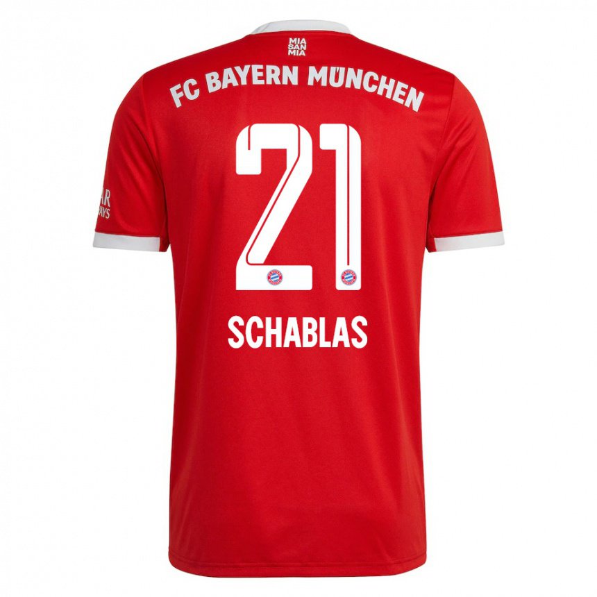 Kinder Matteo Schablas #21 Neonrot Weiß Heimtrikot Trikot 2022/23 T-shirt Belgien