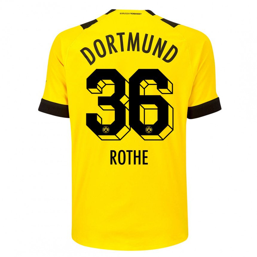 Kinder Tom Rothe #36 Gelb Heimtrikot Trikot 2022/23 T-shirt Belgien