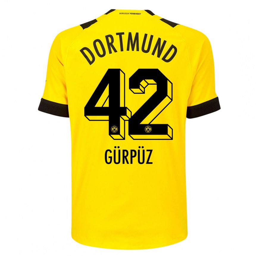 Kinder Goktan Gurpuz #42 Gelb Heimtrikot Trikot 2022/23 T-shirt Belgien