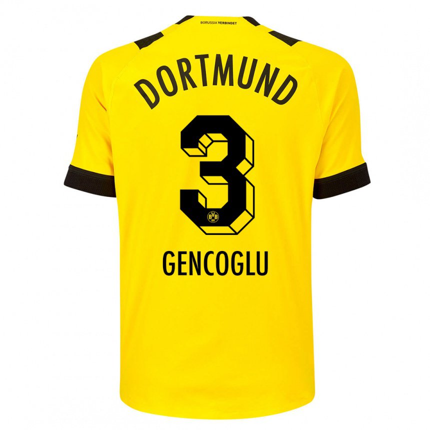 Kinder Tekin Gencoglu #3 Gelb Heimtrikot Trikot 2022/23 T-shirt Belgien