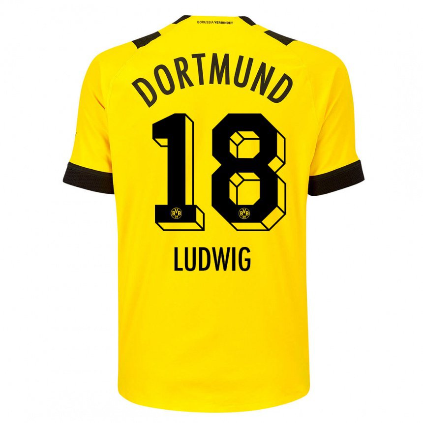 Kinder Michel Ludwig #18 Gelb Heimtrikot Trikot 2022/23 T-shirt Belgien