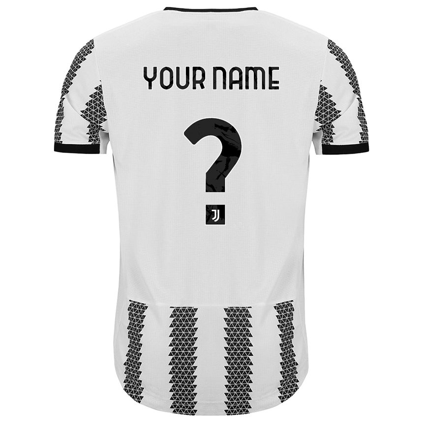 Enfant Maillot Votre Nom #0 Blanc Noir Tenues Domicile 2022/23 T-shirt Belgique