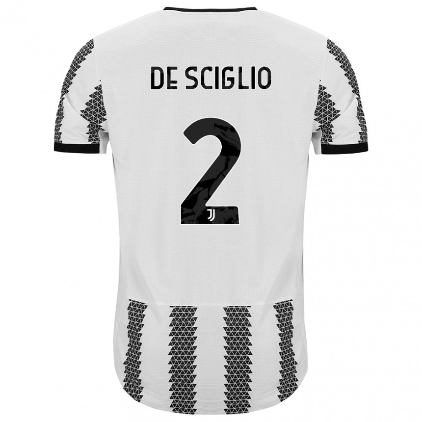 Kinder Mattia De Sciglio #2 Weiß Schwarz Heimtrikot Trikot 2022/23 T-shirt Belgien