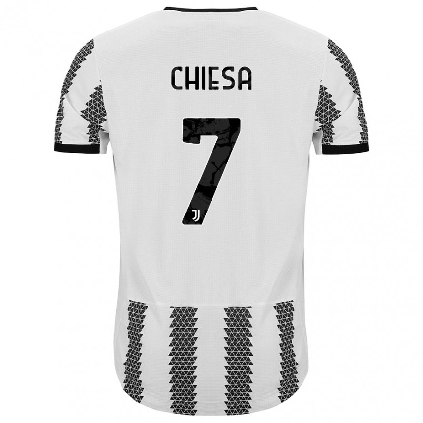 Kinder Federico Chiesa #7 Weiß Schwarz Heimtrikot Trikot 2022/23 T-shirt Belgien