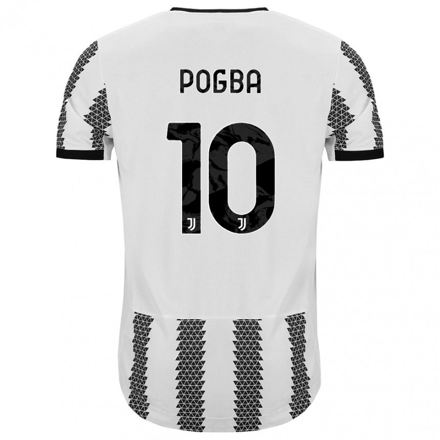 Kinder Paul Pogba #10 Weiß Schwarz Heimtrikot Trikot 2022/23 T-shirt Belgien