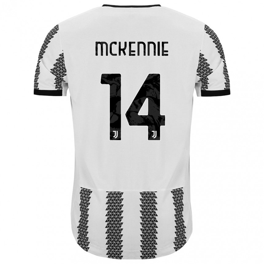 Kinder Weston Mckennie #14 Weiß Schwarz Heimtrikot Trikot 2022/23 T-shirt Belgien