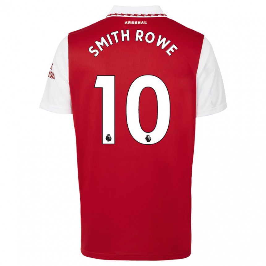 Kinder Emile Smith Rowe #10 Rot Weiß Heimtrikot Trikot 2022/23 T-shirt Belgien