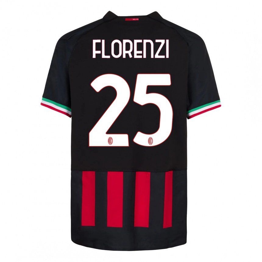 Kinder Alessandro Florenzi #25 Schwarz Rot Heimtrikot Trikot 2022/23 T-shirt Belgien