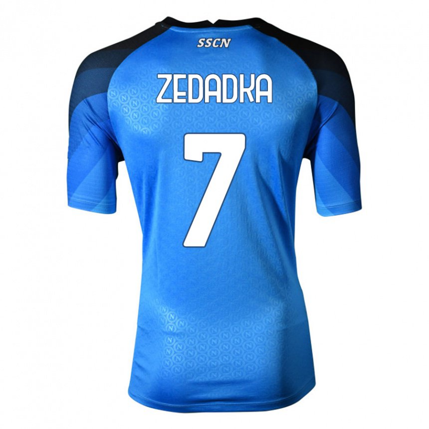 Kinder Karim Zedadka #7 Dunkelblau Grau Heimtrikot Trikot 2022/23 T-shirt Belgien