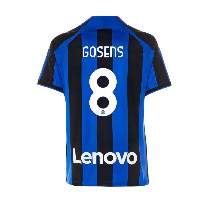 Kinder Robin Gosens #8 Königsblau Schwarz Heimtrikot Trikot 2022/23 T-shirt Belgien