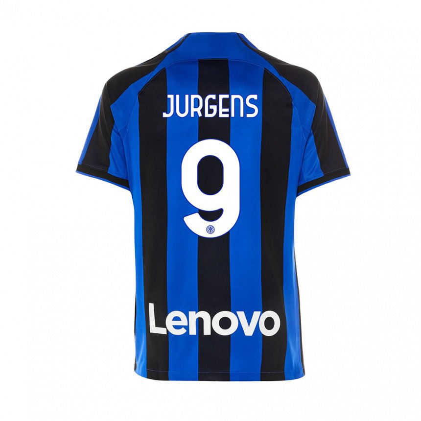Kinder Oliver Jurgens #9 Königsblau Schwarz Heimtrikot Trikot 2022/23 T-shirt Belgien