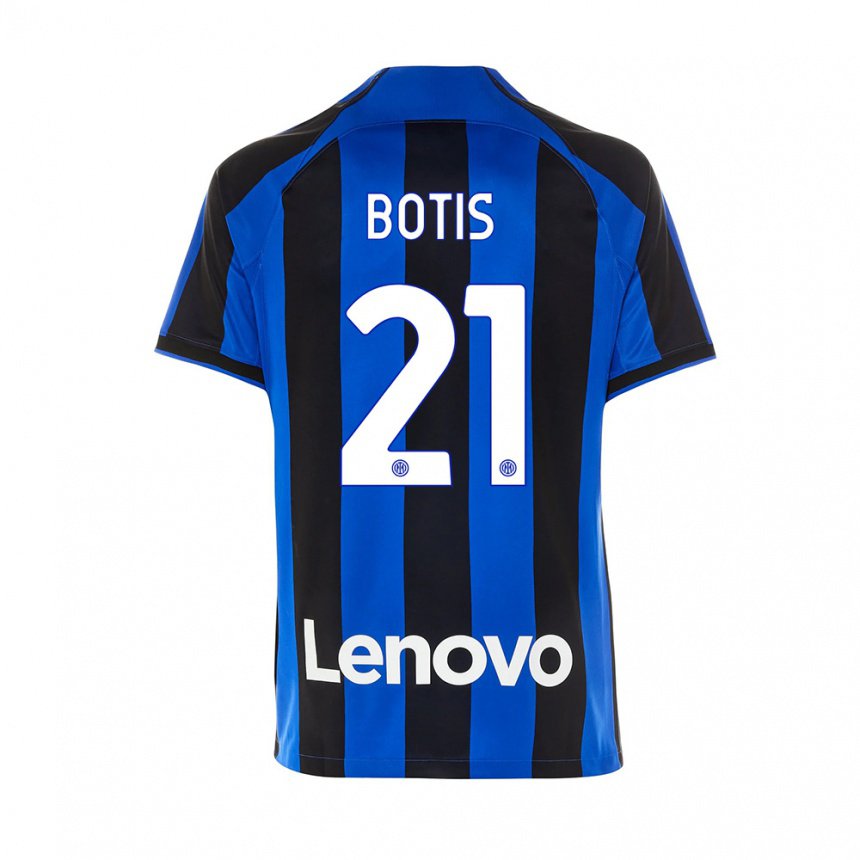 Enfant Maillot Nikolaos Botis #21 Bleu Royal Noir Tenues Domicile 2022/23 T-shirt Belgique