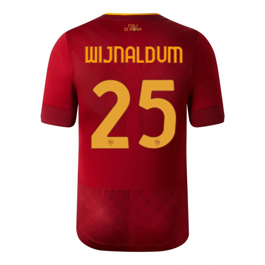 Kinder Georginio Wijnaldum #25 Rotbraun Heimtrikot Trikot 2022/23 T-shirt Belgien