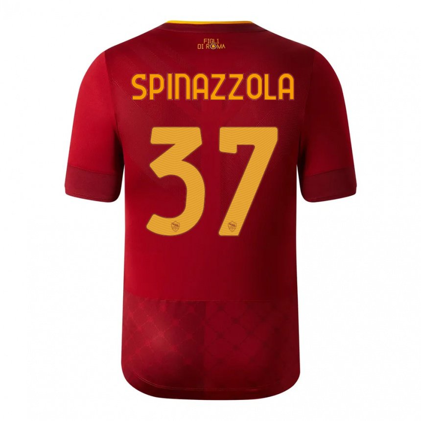 Kinder Leonardo Spinazzola #37 Rotbraun Heimtrikot Trikot 2022/23 T-shirt Belgien
