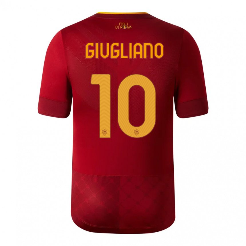 Enfant Maillot Manuela Giugliano #10 Brun Rouge Tenues Domicile 2022/23 T-shirt Belgique