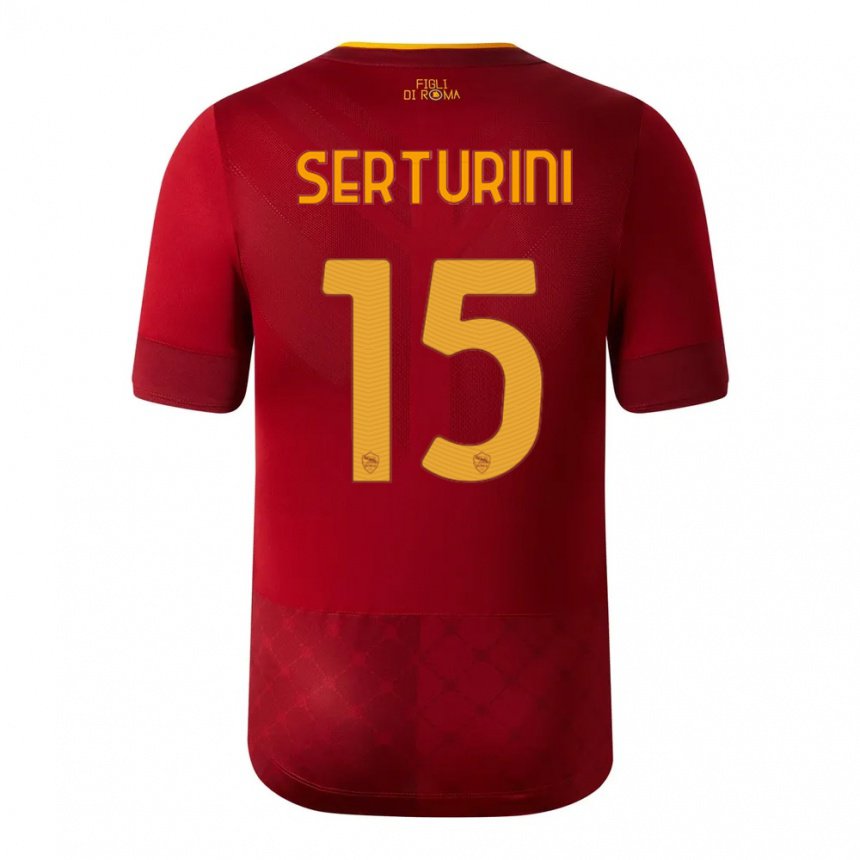 Kinder Annamaria Serturini #15 Rotbraun Heimtrikot Trikot 2022/23 T-shirt Belgien