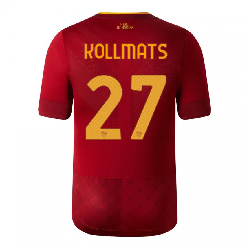 Kinder Beata Kollmats #27 Rotbraun Heimtrikot Trikot 2022/23 T-shirt Belgien