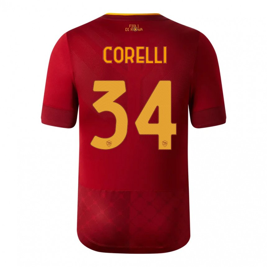 Enfant Maillot Alice Corelli #34 Brun Rouge Tenues Domicile 2022/23 T-shirt Belgique