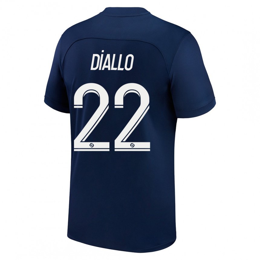 Kinder Abdou Diallo #22 Dunkelblau Rot Heimtrikot Trikot 2022/23 T-shirt Belgien