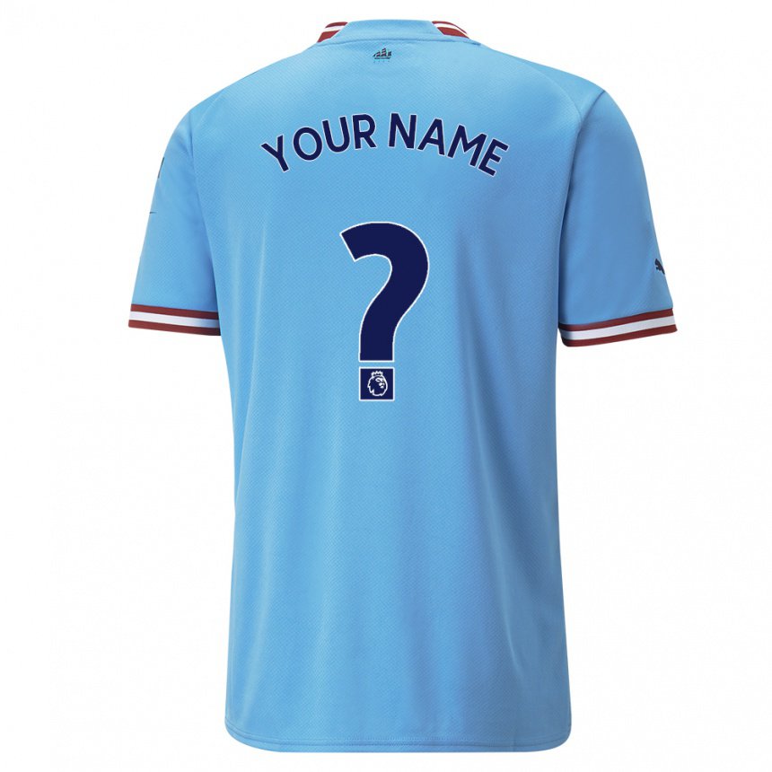 Enfant Maillot Votre Nom #0 Bleu Rouge Tenues Domicile 2022/23 T-shirt Belgique