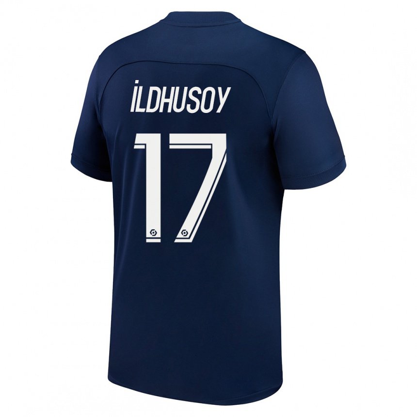 Enfant Maillot Celin Bizet Ildhusoy #17 Bleu Foncé Rouge Tenues Domicile 2022/23 T-shirt Belgique