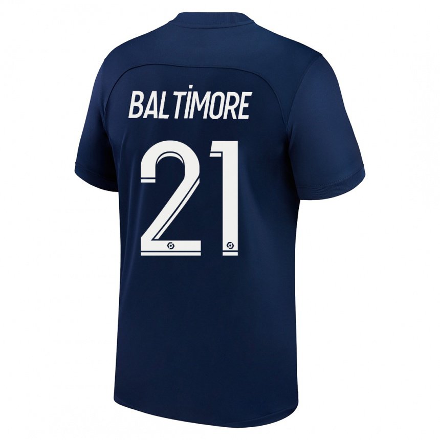 Enfant Maillot Sandy Baltimore #21 Bleu Foncé Rouge Tenues Domicile 2022/23 T-shirt Belgique
