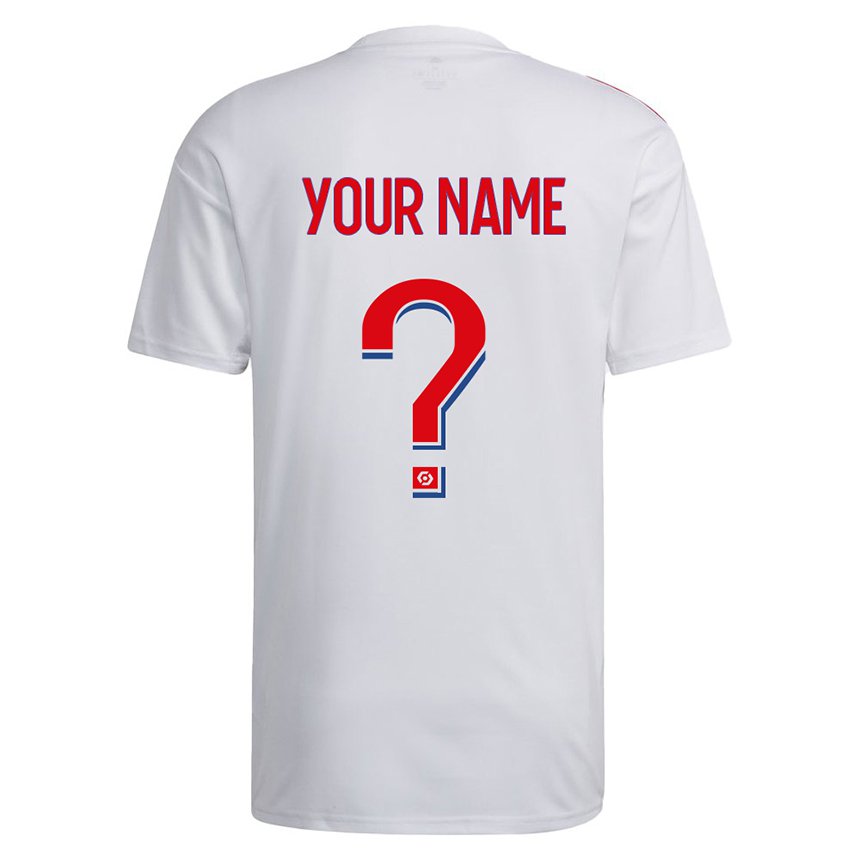 Enfant Maillot Votre Nom #0 Blanc Bleu Rouge Tenues Domicile 2022/23 T-shirt Belgique