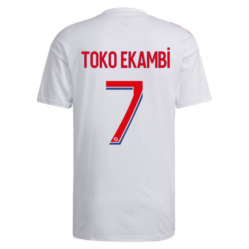 Kinder Karl Toko Ekambi #7 Weiß Blau Rot Heimtrikot Trikot 2022/23 T-shirt Belgien