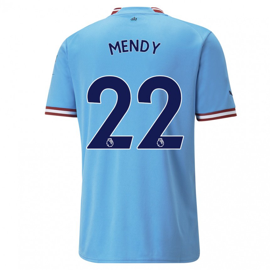Kinder Benjamin Mendy #22 Blau Rot Heimtrikot Trikot 2022/23 T-shirt Belgien
